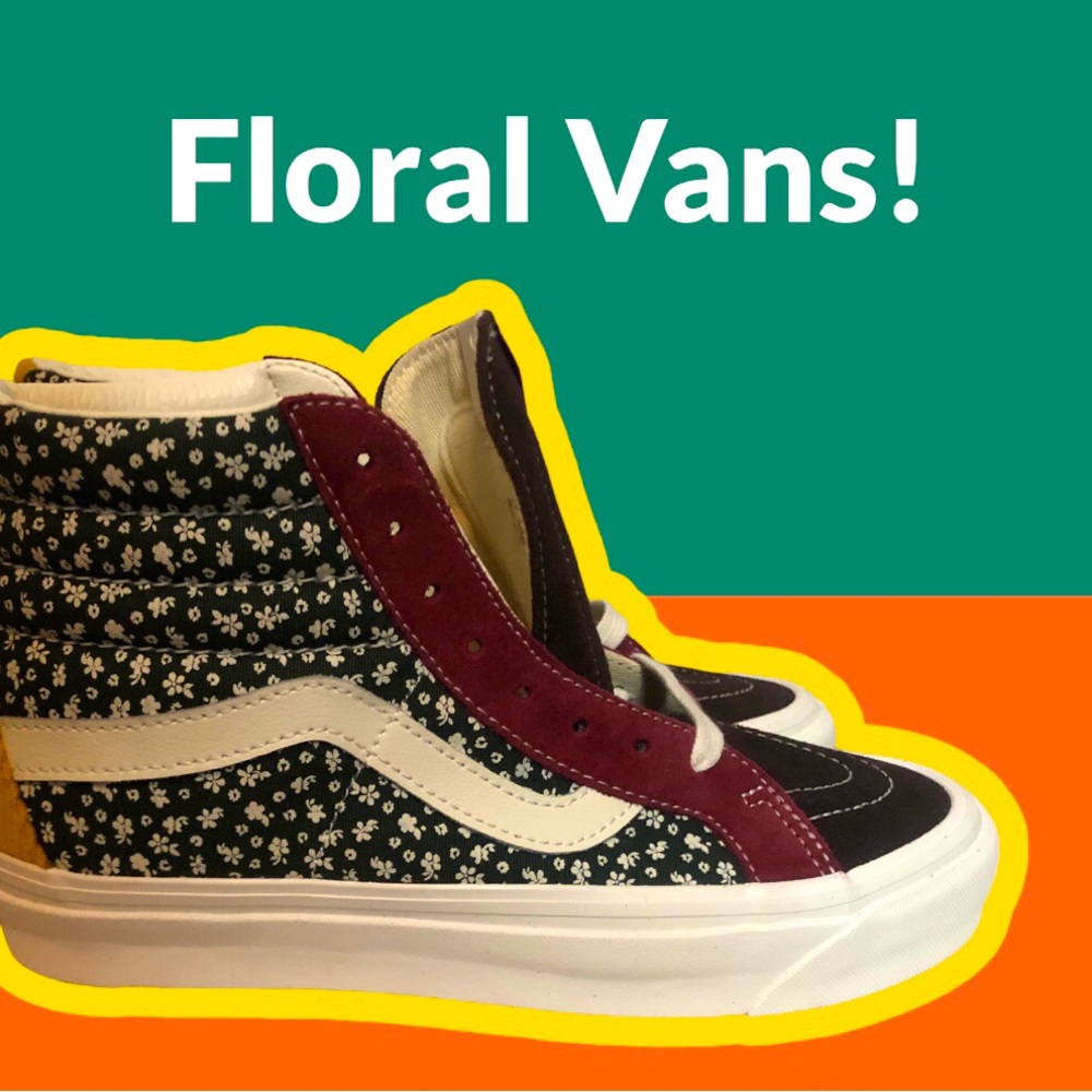 Multi-Color Floral Vans